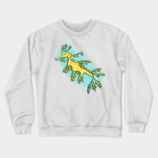 Cute leafy seadragon cartoon Crewneck Sweatshirt